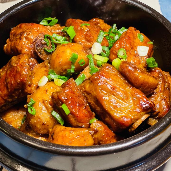 Braised Pork Ribs with Taro